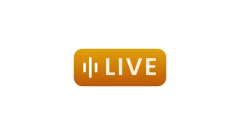 Live streaming button featuring waveform line animation 스톡 동영상 337490594