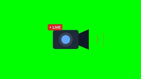 Live Streaming Camera Broadcast Animated Motion Graphic Concept Stock Footage 341456261