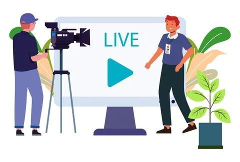 Live Streaming Concept Illustration Stock Illustration