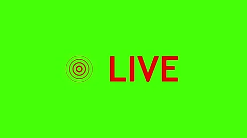Live Streaming Icon Animation in green screen Background Stock Footage 303553516