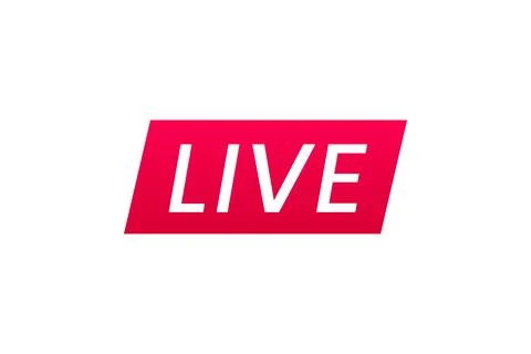 Live streaming icon. Button for broadcasting, livestream or online stream Stock Illustration