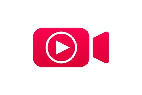 Live streaming icon. Button for broadcasting, livestream or online stream Illustrazione stock