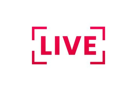 Live streaming icon. Button for broadcasting, livestream or online stream Stock Illustration
