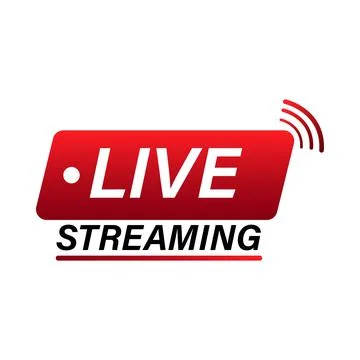 Live streaming icon design for the broadcast system. Live streaming icon with Stock Illustration