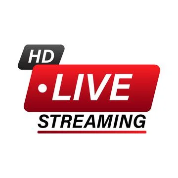 Live streaming icon design for the broadcast system. Live streaming icon with Stock Illustration