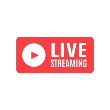 Live Streaming icon. Emblem for broadcasting or online tv stream Stock Illustration