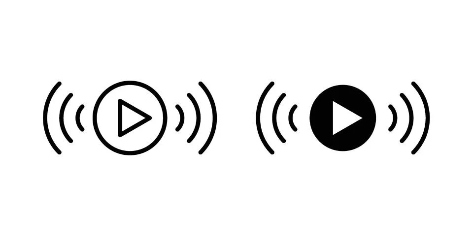 Live streaming icon graphic element. web icon set 库存插图