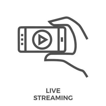 Live streaming icon Stock Illustration