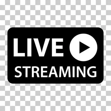 Live streaming icon, stream button digital design, web player vector illustra Illustrazione stock