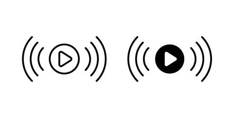 Live streaming icon symbol. Flat Vector illustration Stock Illustration