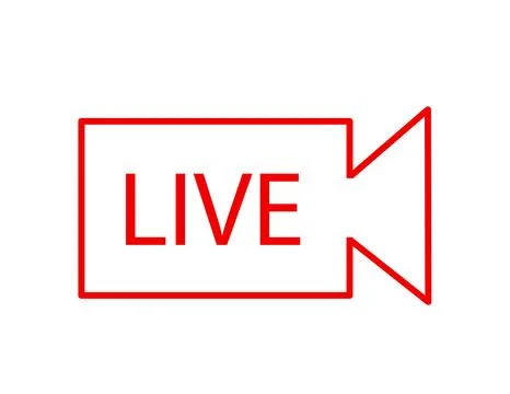 Live streaming icon vector illustration Illustrazione stock