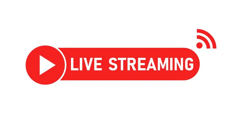 Live streaming icon vector for online stream. Stock Illustration