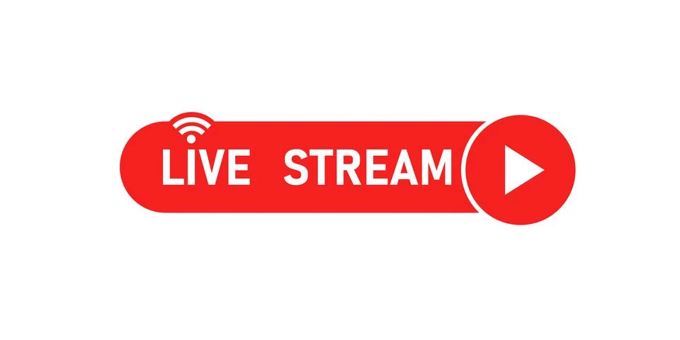 Live streaming icon vector for online stream. Stock Illustration