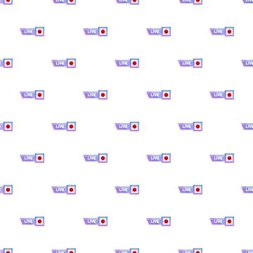 Live streaming indicator pattern for broadcasting content Stock Illustration