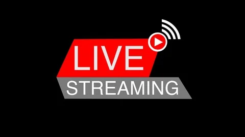 Live streaming logo Stock Footage 127958120