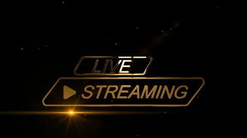 Live streaming logo light effect green screen background Video stock 278314132