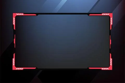 Live streaming overlay design with abstract shapes. Futuristic gaming overl.. Stock Illustration