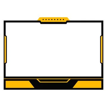 Live streaming overlay frame. Game screen overlay for live game streamers. St Illustrazione stock