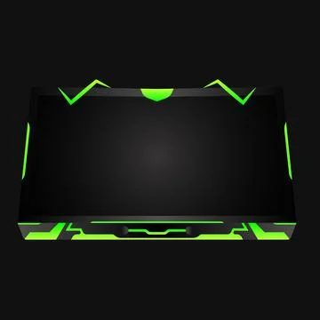 Live streaming overlay webcam border frame Stock Illustration