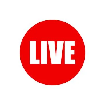 Live streaming red outline icon isolated. Symbol, logo illustration for mobile Illustrazione stock