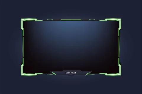 Live streaming screen overlay design. Gaming overlay vector for screen pane.. 스톡 일러스트