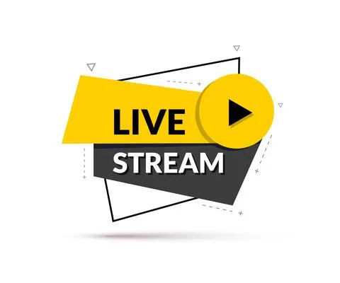 Live streaming sign. Stock Illustration
