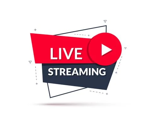 Live streaming sign. Stock Illustration