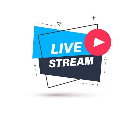 Live streaming sign. Stock Illustration