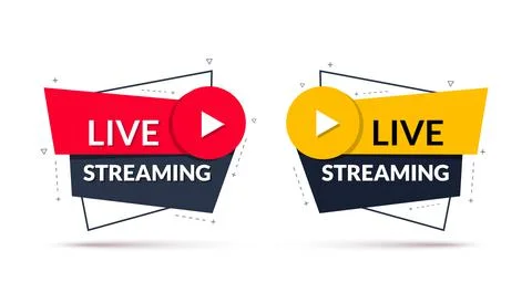 Live streaming sign. Stock Illustration