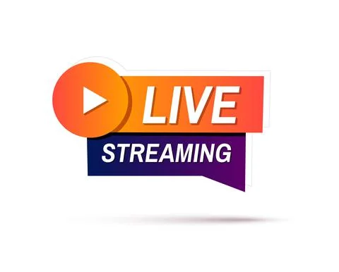 Live streaming sign. Stock Illustration