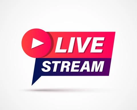 Live streaming sign. Stock Illustration