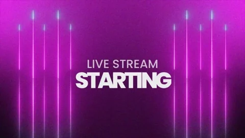 Live streaming starting text animation Stock Footage 304245718