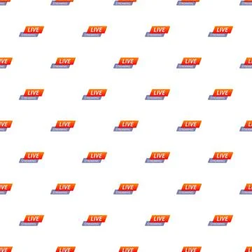 Live streaming text pattern showing broadcast online concept Stock Illustration