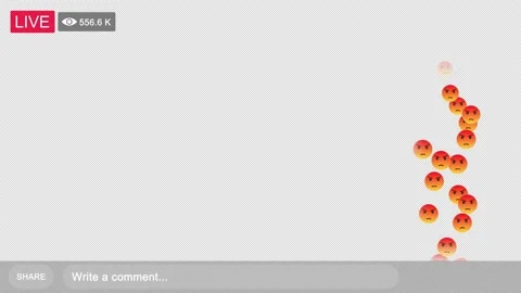 Live Streaming with video views increasing and emoticon icon Stock Footage 148608217