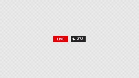 Live streaming views counter animation with transparent background Stock Footage 334518612