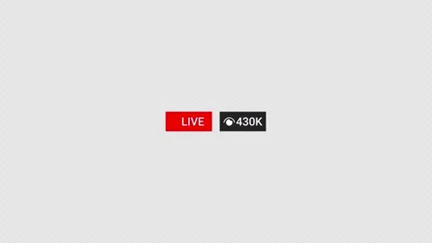 Live streaming views counter animation with transparent background Stock Footage 334518910