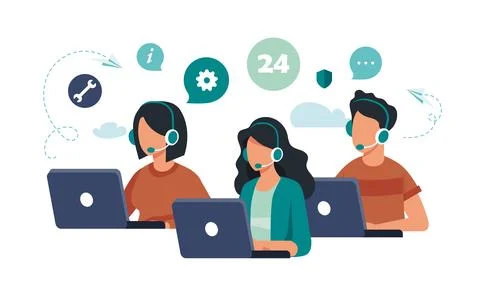 Live support concept Stock Illustration