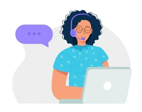 Live support concept Stock Illustration