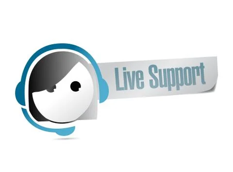 Live support illustration design over a white background Stock Illustration