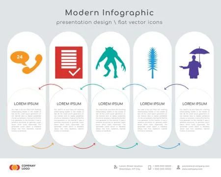 Live support infographics design Stock Illustration