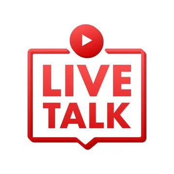 Live talk. Element for broadcasting. Video stream icon. Vector stock Illustration