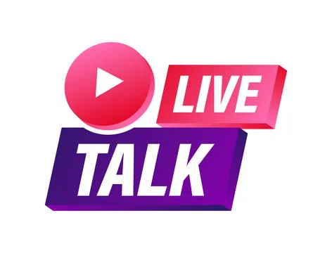 Live talk. Element for broadcasting. Video stream icon. Vector stock Illustration