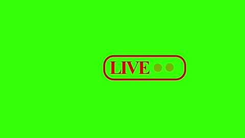 LIVE Text and Indicator Animation on Green Screen Stock Footage 343661237