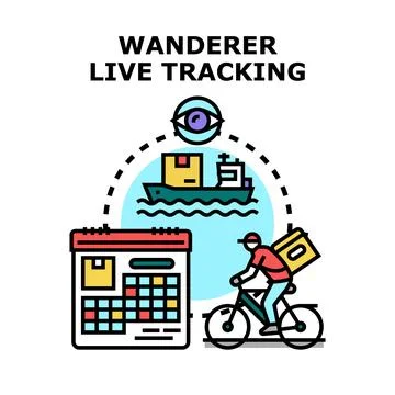 Live tracking global delivery logistic and transportation service Stock Illustration