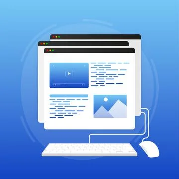 Live tutorial icon on white background. Video tutorial banner 库存插图