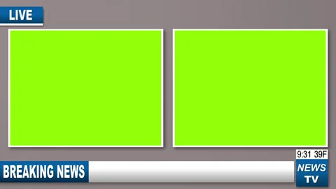 Live TV News Split Screen Interview Temp... | Stock Video | Pond5