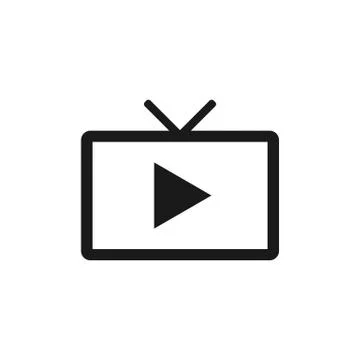 Live tv symbol icon. Vector illustration in simple style. EPS 10 Stock Illustration