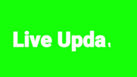 Live update text animation with glowing particles and green screen background Vídeo Stock 344712603
