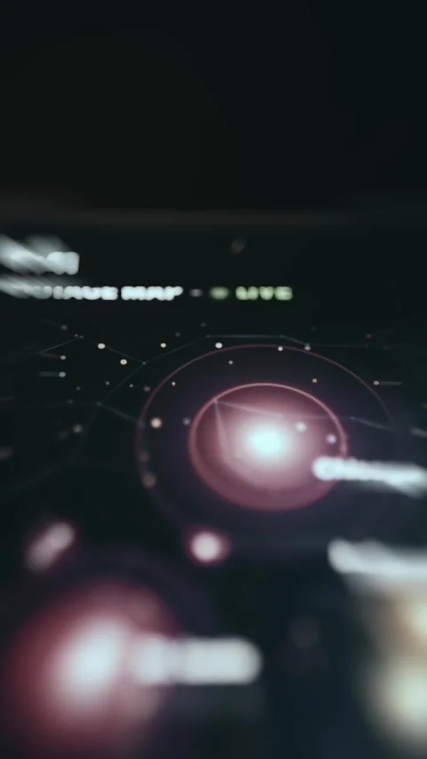 Live Utility Outage Map with Glowing Alert Stock Footage 338395457