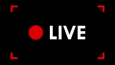 Live Video streaming icon. Video camera icon animation .live icon for podcast Stock Footage 304718528